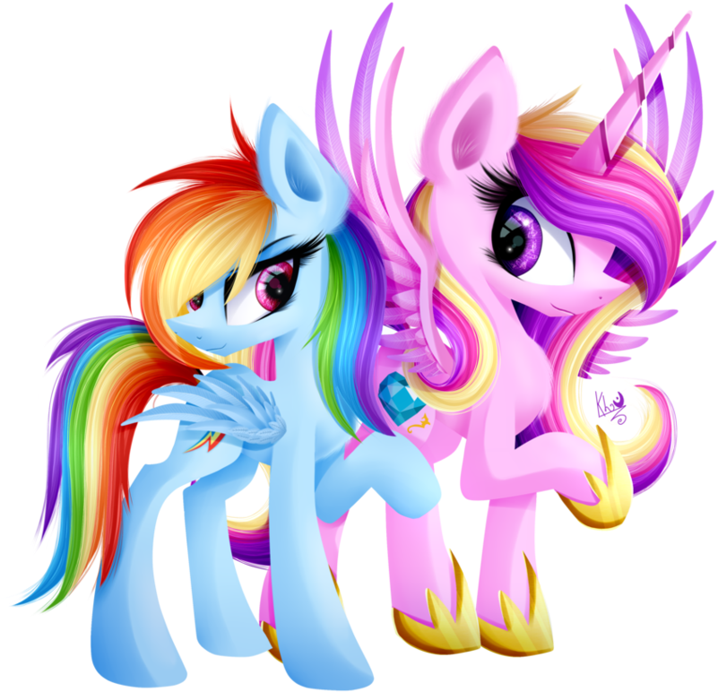 Rainbow Dash - Princess Cadence And Rainbow Dash (967x826)