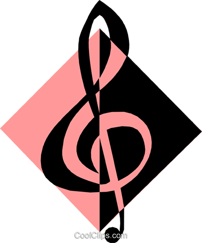 Treble Clef Symbol Royalty Free Vector Clip Art Illustration - Treble Clef (398x480)