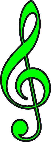 Shamrock Treble Clef (216x596)