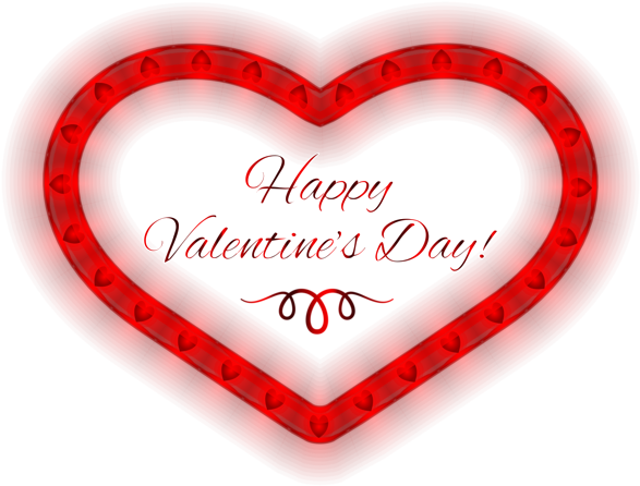 Happy Valentines Day Heart Png Clipart Image - Happy Valentines Day Heart (600x455)