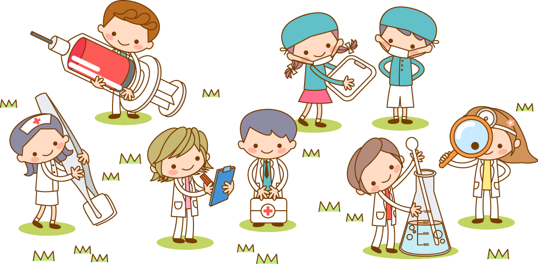 Cartoon Physician Illustration - 卡通 研究 (1090x535)