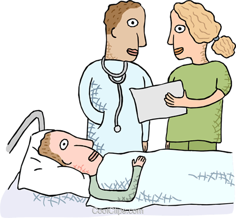 Doctor And Nurse Discussing A Patient's F Royalty Free - Doctor And Nurse Cartoon (480x444)