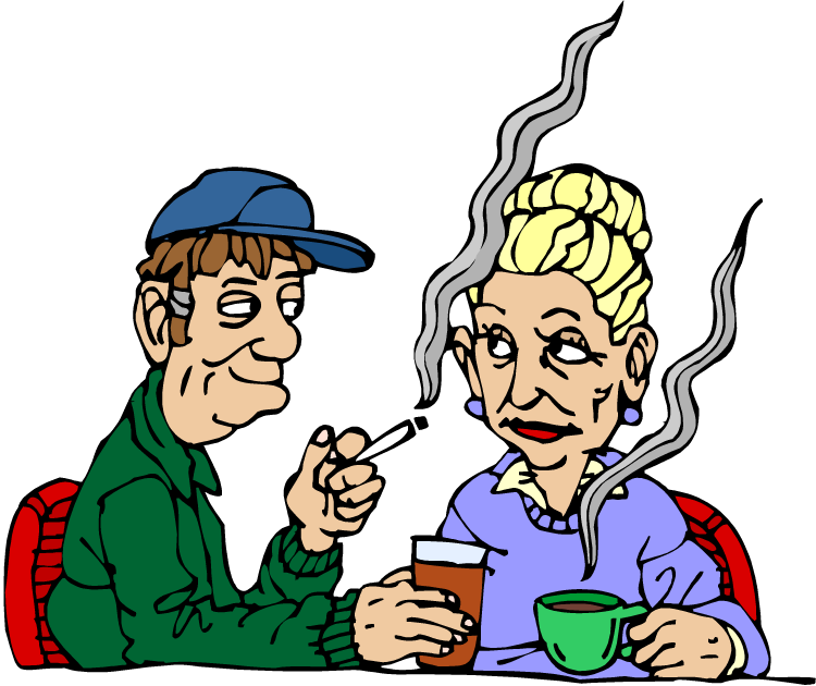 From Clipart - Com - Smoking And Drinking Clipart (750x630)