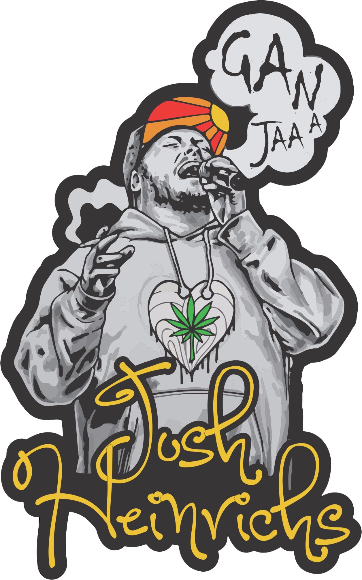 Image Of Josh Heinrichs Ganja Sticker - Ganja Sticker (2048x2048)