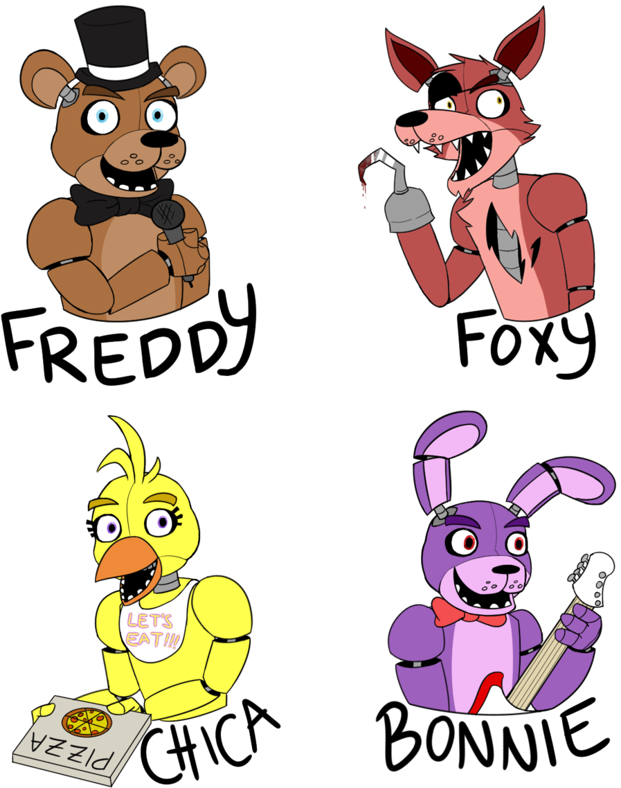 Fnaf Stickers By Feraiigatrs Fnaf Stickers By Feraiigatrs - Five Nights At Freddy's (1024x1182)