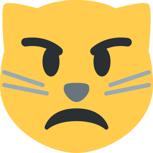 Twitter - Pouting Cat Face Emoji (512x512)