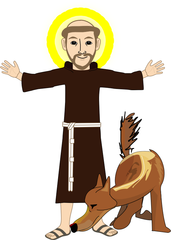 Saint Francis Of Assisi Clipart (568x796)