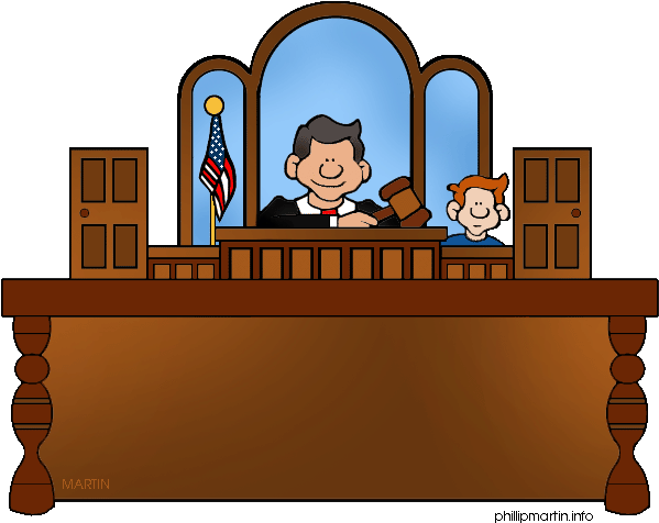 Judge In Courtroom Clipart (648x503)