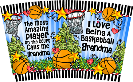 Basketball Grandma Stainless Steel Tumbler - Book Page Numbers (500x321)