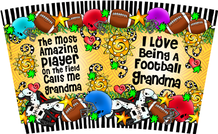 Football Grandma Stainless Steel Tumbler - 'travel Mugs By Suzy Toronto - 'the Most Amazing Player' (500x321)
