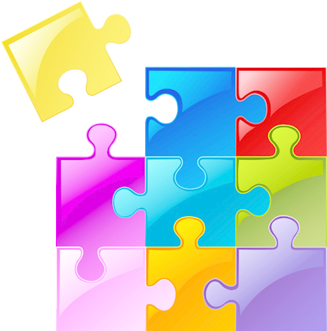 Blue Jigsaw Puzzle Puzz 3d Clip Art - Clip Art (500x509)