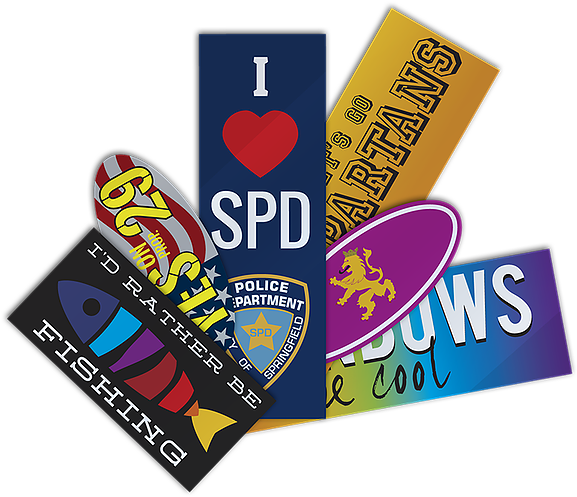 Bumper Stickers Are Printed On The Front Of White Vinyl - Bumper Sticker (600x497)