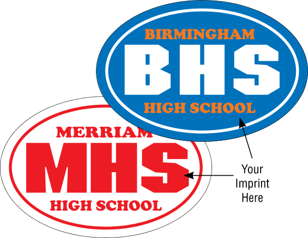 Stock Bumper Stickers - Customized 6" X 4" Oval Stock Bumper (610x470)