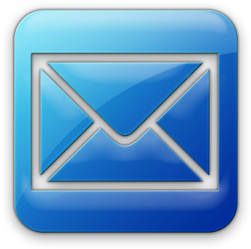 Email Icons Blue Square - Email (420x420)