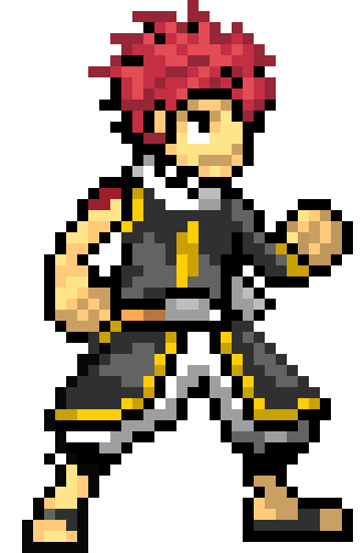 Natsu Fairy Tail - Pixel Art Fairy Tail Natsu (330x500)