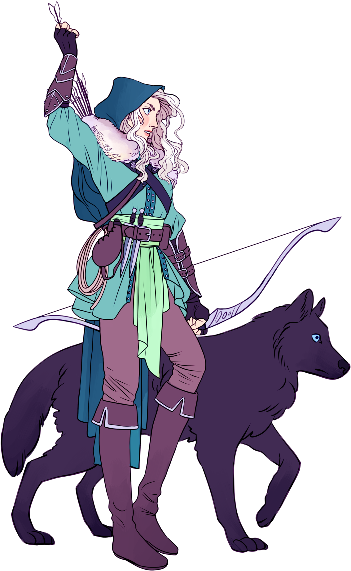 A Commission For @catstealers's Dnd Aasimar Ranger - Aasimar Ranger (1216x1920)