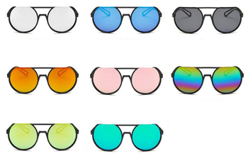 Sunglasses Flat-top Round Glasses Aviator Top Frameless - Sonnenbrille Flat-top Round Glasses Aviator Oben Frameless (350x220)