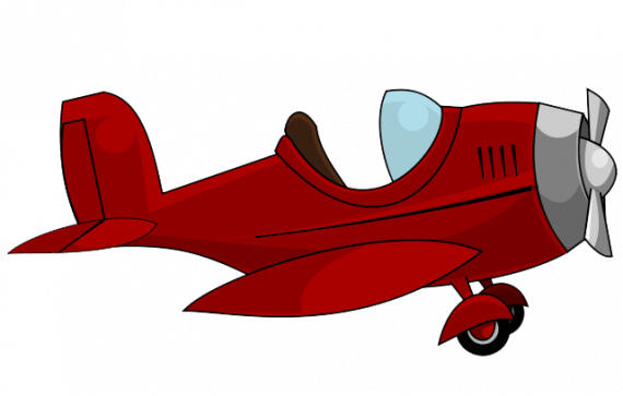 Vintage Airplane Border - Cartoon Plane Png (570x363)