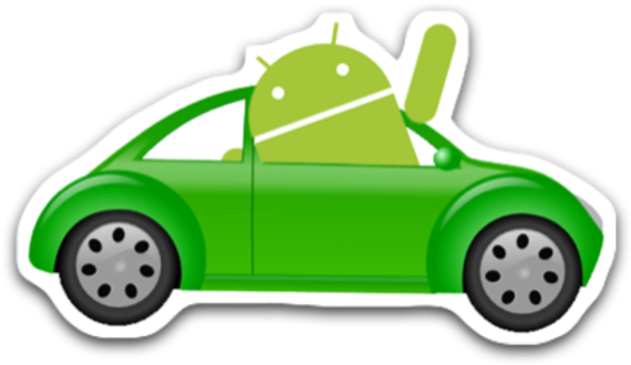 Android Auto Emoji - Free Download Cartoon Car (579x386)