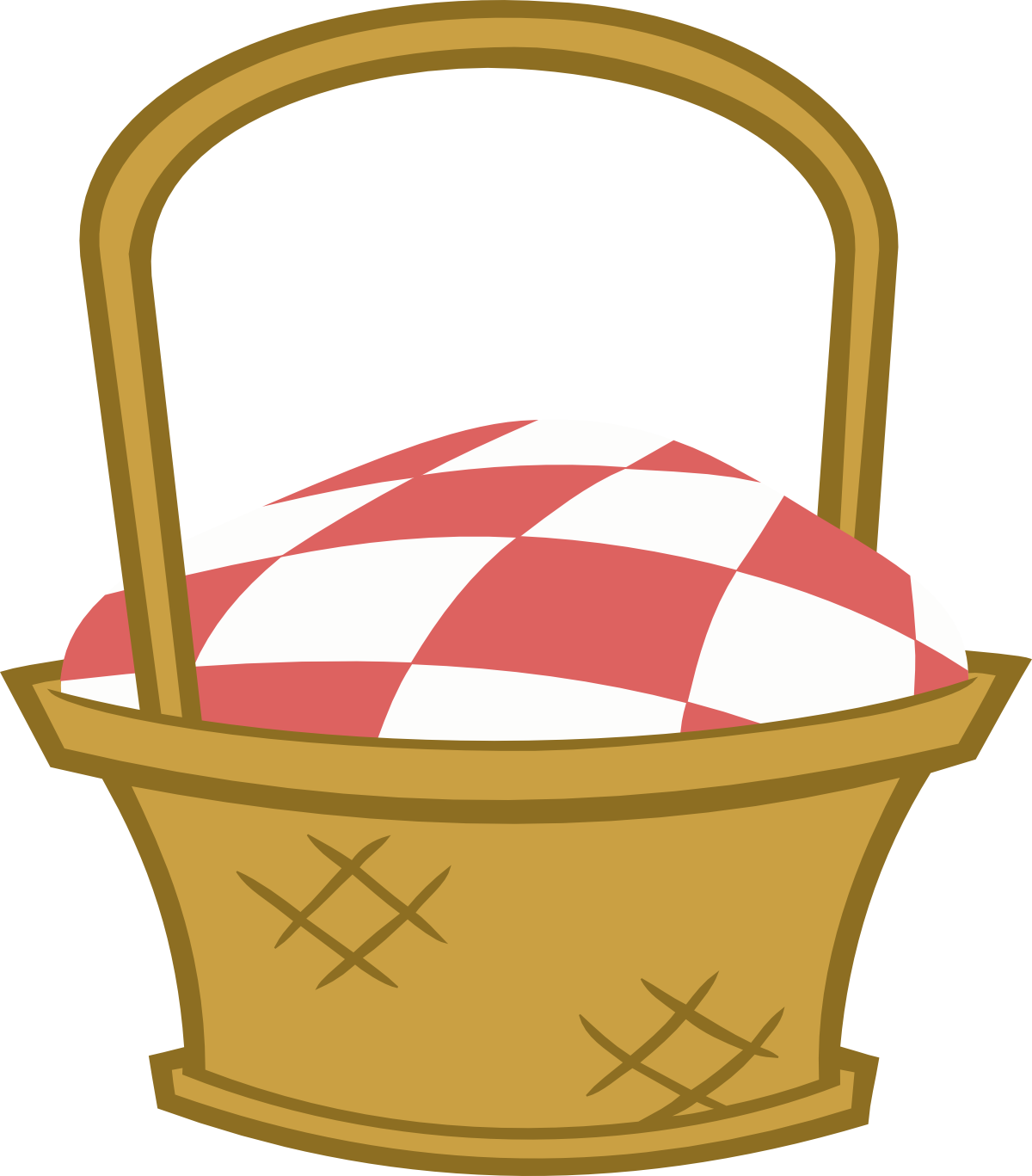 Images For Cartoon Picnic Basket - Little Red Riding Hood Basket Clipart (1200x1367)