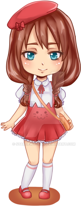 Kawaii Girl Anime Chibi - Animation Cute Girl Png (600x800)