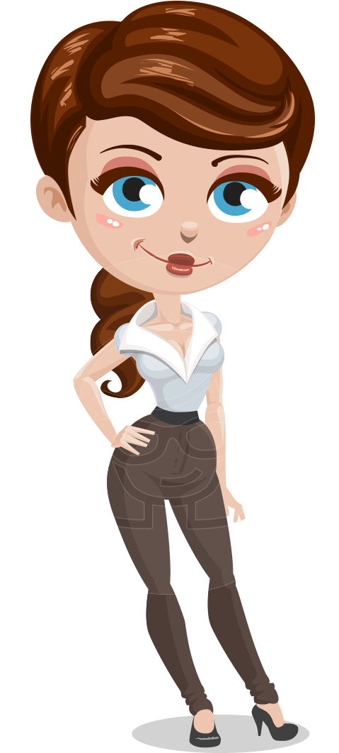 Nancy Miss Fancy - Simple Woman Cartoon Characters (565x1060)