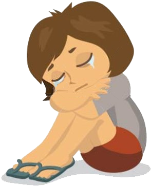 Dreams Never Die Sad Girl - Sad Girl Cartoon Png (329x376)