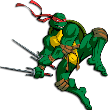 Ninja Turtles Png - Teenage Mutant Ninja Turtles 2003 Raphael (355x360)