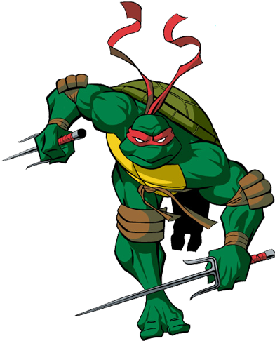 Ninja Turtles Png - Teenage Mutant Ninja Turtles Raphael Cartoon (400x493)