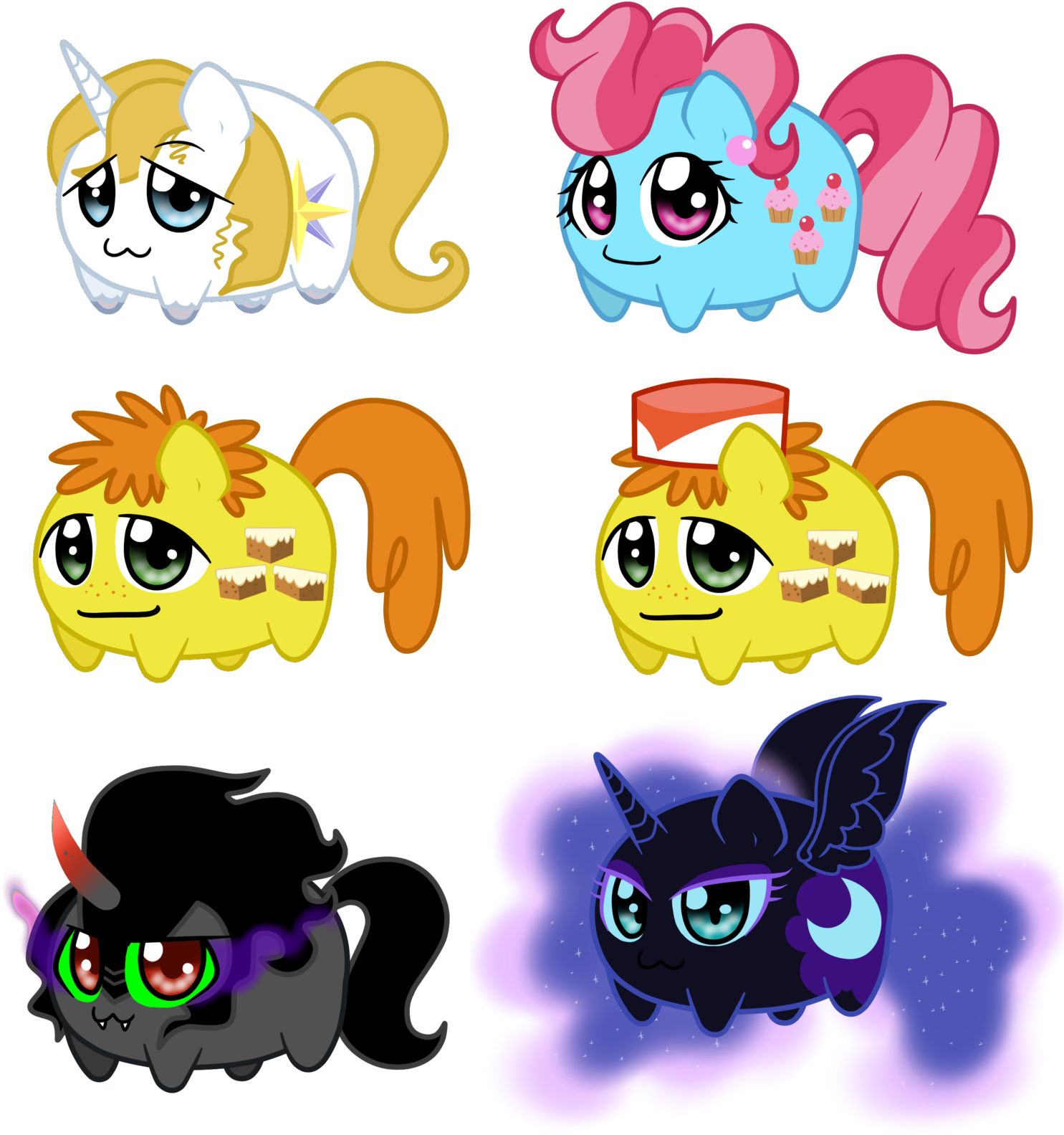 Potato Chibi Ponies - Mlp Chibi Potato (1600x1634)