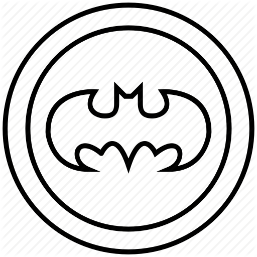 Bat, Batman, Emblem, Sign, Superhero Icon Icon Search - Superhero Sign Drawing (512x512)