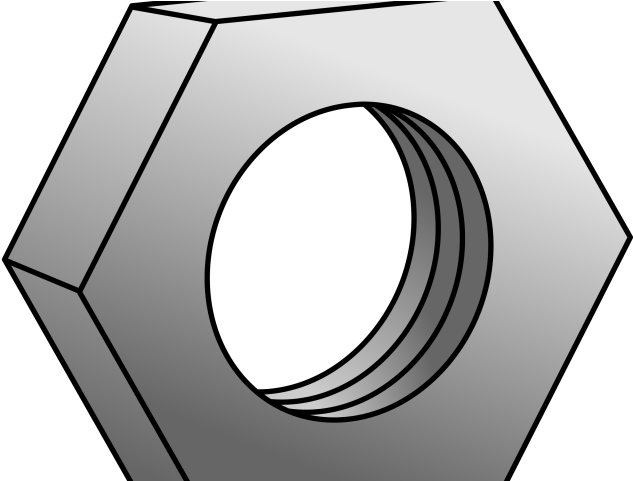 Hexagon Clipart Nuts And Bolt - Bolt (640x480)