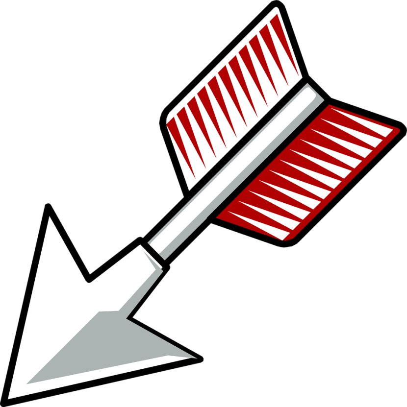Feathered Arrow Free Clip Art (830x831)