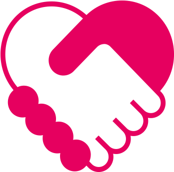 The Hallmark Occasion Conveniently Nestled Between - Shake Hand Heart (400x400)