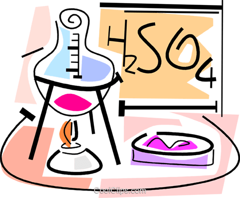 Garrafas E Tubos De Ensaio Livre De Direitos Vetores - Рисунки По Химии (480x397)