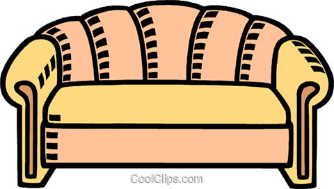 Chesterfield, Sofa Royalty Free Vector Clip Art Illustration - La Casa In Spanish Projects (480x272)