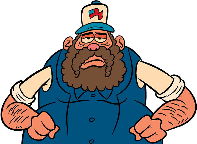 Truck Driver - Cartoon Truck Driver Png (691x536)