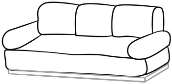 Couch Drawing - Easy To Draw Couch (370x370)