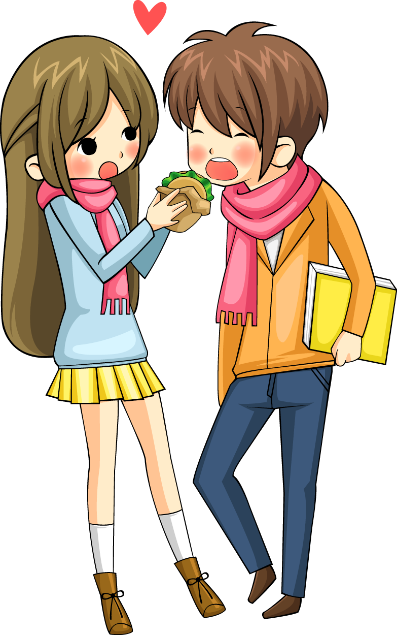 Girlfriend Boyfriend Cartoon - Boyfriend Png (783x1250)