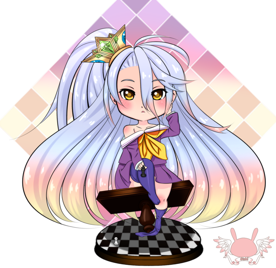 No Game No Life Chibi Anime Art Drawing - No Game No Life Shiro Chibi (908x879)