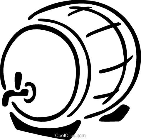 Wine Barrel Royalty Free Vector Clip Art Illustration - Barril De Vinho Vetor (480x476)