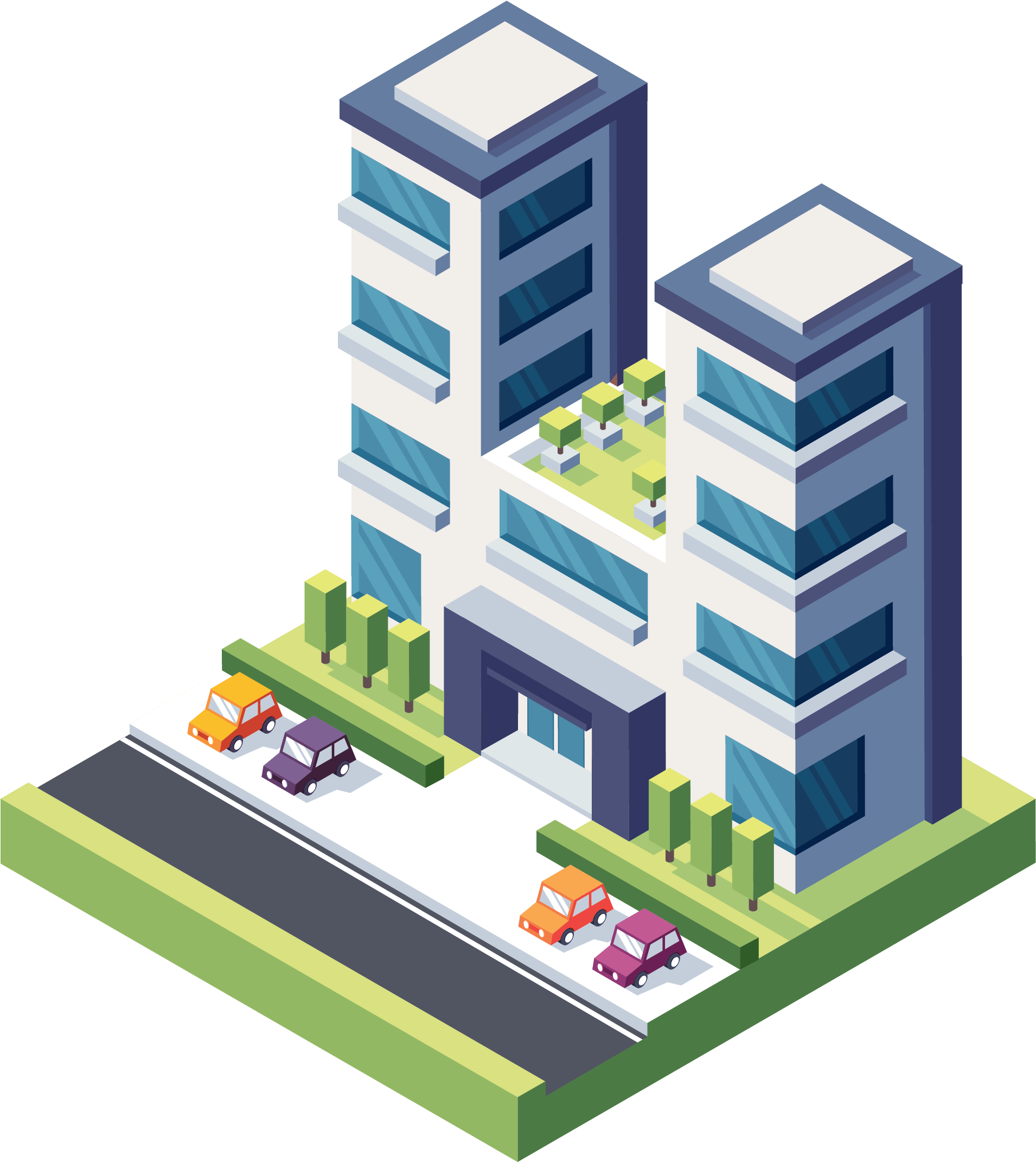 Real Estate Investment Clipart Table - Apartment (2480x2480)