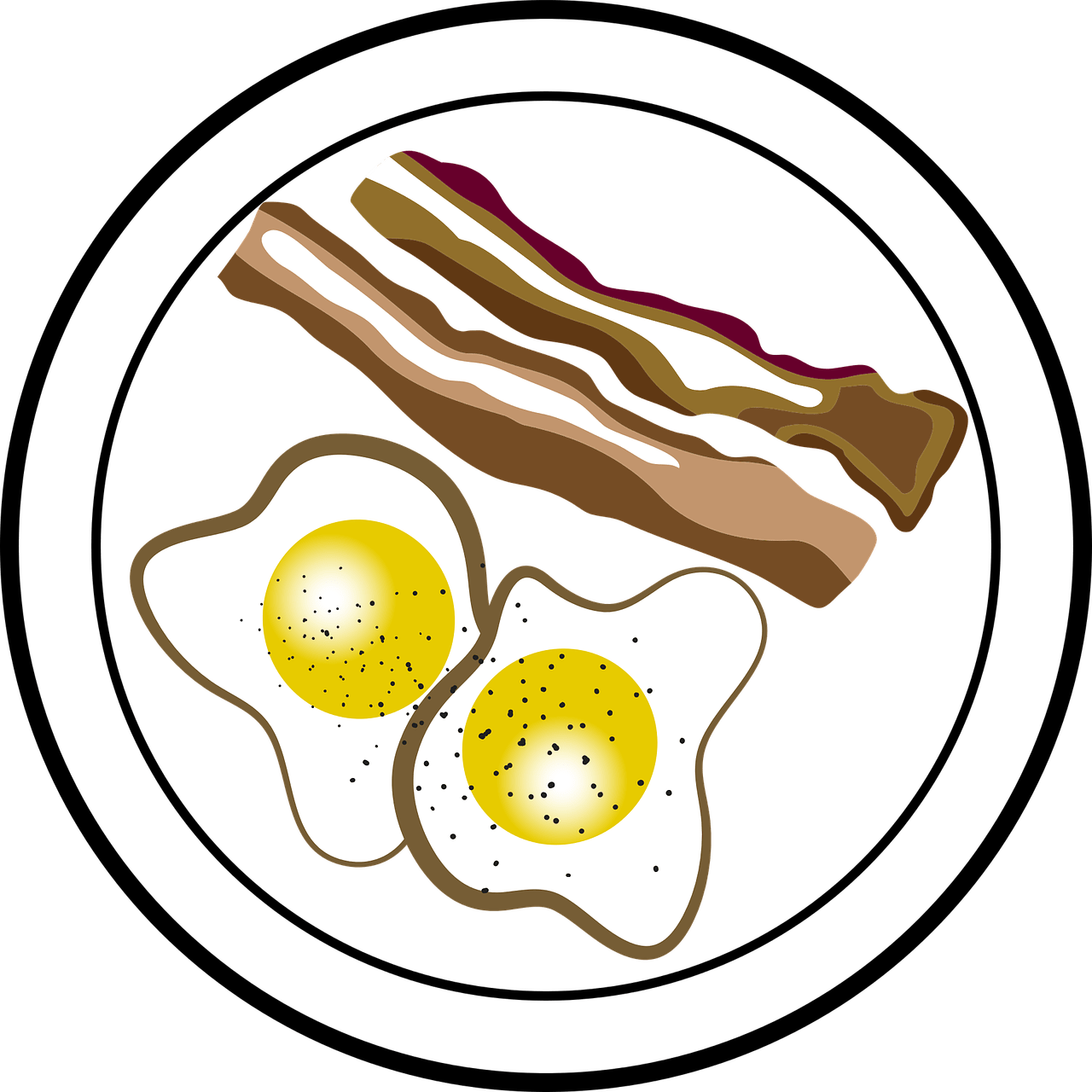 Share - Eggs And Bacon Graphic (1280x1280)