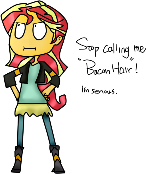 Joaz-cianbrony, Bacon Hair, Equestria Girls, Safe, - Cartoon (700x700)