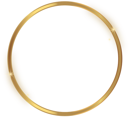 Glossy Circle Golden Frame Transparent Png - Bangle (512x512)