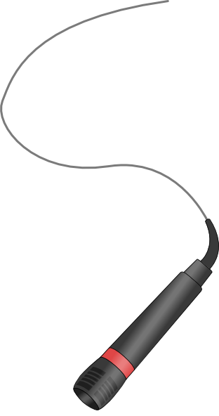 Mic Mic Mic Clip Art At Clker Com Vector Clip Art Online - Mike With Wire Png (312x592)