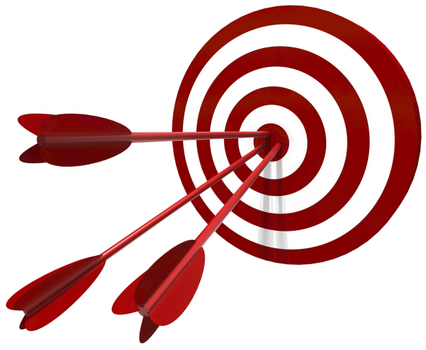 Arrows In Bullseye - Setting Goals God S Way (610x502)