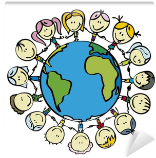 Kids Around The World Save The Planet Earth Holding - Posters On Save Our Planet (400x400)