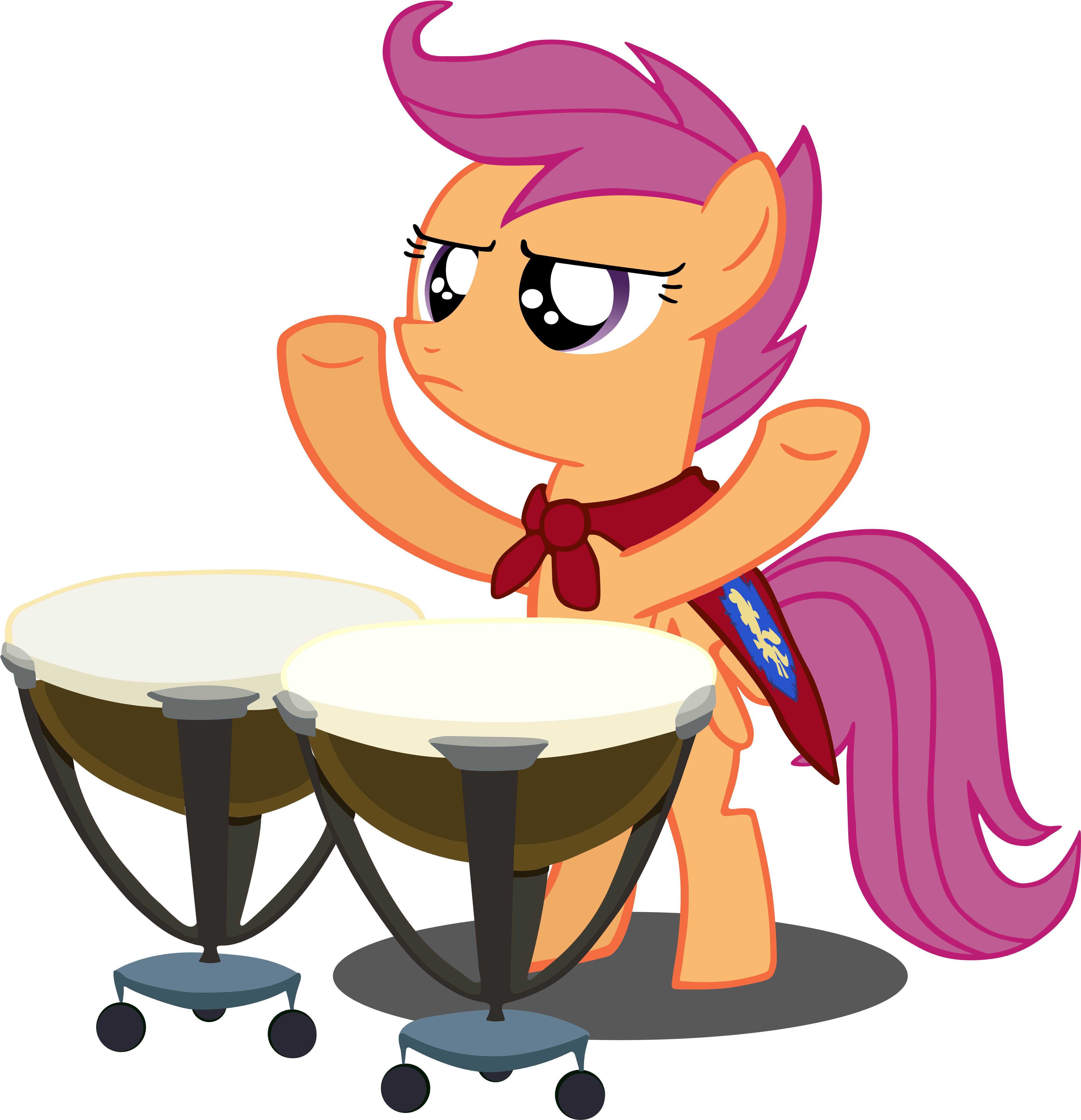 The Master Of The Drums By Camsy34 - Scootaloo Drums (5000x5317)