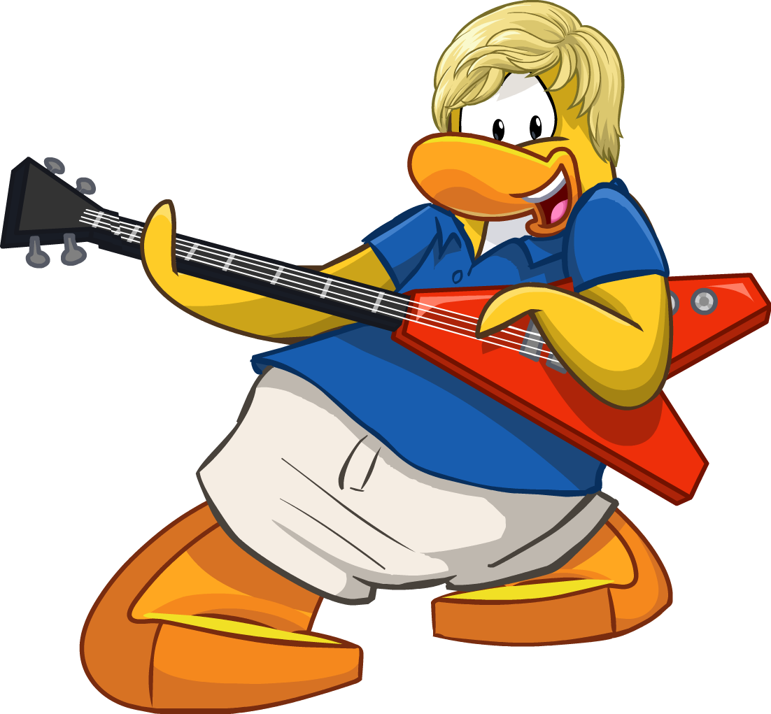 Gym Ball Clipart Club Penguin - Club Penguin Electric Guitar (1102x1021)